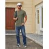 imageCOOFANDY Mens T Shirt Short Sleeve Cotton Blend TShirts Crew Neck Casual Summer Basic Tee ShirtsArmy Green