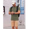 imageCOOFANDY Mens T Shirt Short Sleeve Cotton Blend TShirts Crew Neck Casual Summer Basic Tee ShirtsArmy Green