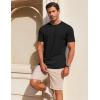 imageCOOFANDY Mens T Shirt Short Sleeve Cotton Blend TShirts Crew Neck Casual Summer Basic Tee ShirtsBlack