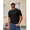 imageCOOFANDY Mens T Shirt Short Sleeve Cotton Blend TShirts Crew Neck Casual Summer Basic Tee ShirtsBlack