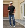 imageCOOFANDY Mens T Shirt Short Sleeve Cotton Blend TShirts Crew Neck Casual Summer Basic Tee ShirtsBlack