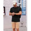 imageCOOFANDY Mens T Shirt Short Sleeve Cotton Blend TShirts Crew Neck Casual Summer Basic Tee ShirtsBlack