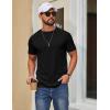 imageCOOFANDY Mens T Shirt Short Sleeve Cotton Blend TShirts Crew Neck Casual Summer Basic Tee ShirtsBlack