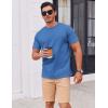 imageCOOFANDY Mens T Shirt Short Sleeve Cotton Blend TShirts Crew Neck Casual Summer Basic Tee ShirtsBlue
