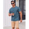 imageCOOFANDY Mens T Shirt Short Sleeve Cotton Blend TShirts Crew Neck Casual Summer Basic Tee ShirtsDark Blue