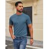 imageCOOFANDY Mens T Shirt Short Sleeve Cotton Blend TShirts Crew Neck Casual Summer Basic Tee ShirtsDark Blue