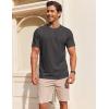 imageCOOFANDY Mens T Shirt Short Sleeve Cotton Blend TShirts Crew Neck Casual Summer Basic Tee ShirtsDark Grey