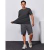 imageCOOFANDY Mens T Shirt Short Sleeve Cotton Blend TShirts Crew Neck Casual Summer Basic Tee ShirtsDark Grey