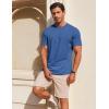 imageCOOFANDY Mens T Shirt Short Sleeve Cotton Blend TShirts Crew Neck Casual Summer Basic Tee ShirtsDazzling Blue