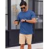 imageCOOFANDY Mens T Shirt Short Sleeve Cotton Blend TShirts Crew Neck Casual Summer Basic Tee ShirtsDazzling Blue