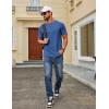 imageCOOFANDY Mens T Shirt Short Sleeve Cotton Blend TShirts Crew Neck Casual Summer Basic Tee ShirtsDazzling Blue
