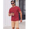 imageCOOFANDY Mens T Shirt Short Sleeve Cotton Blend TShirts Crew Neck Casual Summer Basic Tee ShirtsDeep Red