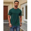 imageCOOFANDY Mens T Shirt Short Sleeve Cotton Blend TShirts Crew Neck Casual Summer Basic Tee ShirtsLake Green
