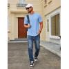 imageCOOFANDY Mens T Shirt Short Sleeve Cotton Blend TShirts Crew Neck Casual Summer Basic Tee ShirtsLight Blue