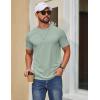 imageCOOFANDY Mens T Shirt Short Sleeve Cotton Blend TShirts Crew Neck Casual Summer Basic Tee ShirtsLight Green