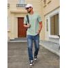 imageCOOFANDY Mens T Shirt Short Sleeve Cotton Blend TShirts Crew Neck Casual Summer Basic Tee ShirtsLight Green