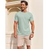 imageCOOFANDY Mens T Shirt Short Sleeve Cotton Blend TShirts Crew Neck Casual Summer Basic Tee ShirtsLight Green