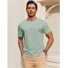 imageCOOFANDY Mens T Shirt Short Sleeve Cotton Blend TShirts Crew Neck Casual Summer Basic Tee ShirtsLight Green