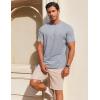 imageCOOFANDY Mens T Shirt Short Sleeve Cotton Blend TShirts Crew Neck Casual Summer Basic Tee ShirtsLight Grey