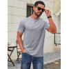 imageCOOFANDY Mens T Shirt Short Sleeve Cotton Blend TShirts Crew Neck Casual Summer Basic Tee ShirtsLight Grey