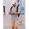 imageCOOFANDY Mens T Shirt Short Sleeve Cotton Blend TShirts Crew Neck Casual Summer Basic Tee ShirtsLight Grey