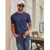 imageCOOFANDY Mens T Shirt Short Sleeve Cotton Blend TShirts Crew Neck Casual Summer Basic Tee ShirtsNavy