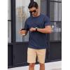 imageCOOFANDY Mens T Shirt Short Sleeve Cotton Blend TShirts Crew Neck Casual Summer Basic Tee ShirtsNavy