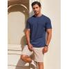imageCOOFANDY Mens T Shirt Short Sleeve Cotton Blend TShirts Crew Neck Casual Summer Basic Tee ShirtsNavy