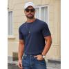 imageCOOFANDY Mens T Shirt Short Sleeve Cotton Blend TShirts Crew Neck Casual Summer Basic Tee ShirtsNavy