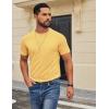 imageCOOFANDY Mens T Shirt Short Sleeve Cotton Blend TShirts Crew Neck Casual Summer Basic Tee ShirtsTurmeric