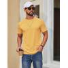imageCOOFANDY Mens T Shirt Short Sleeve Cotton Blend TShirts Crew Neck Casual Summer Basic Tee ShirtsTurmeric