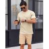 imageCOOFANDY Mens T Shirt Short Sleeve Cotton Blend TShirts Crew Neck Casual Summer Basic Tee ShirtsWarm Taupe