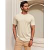 imageCOOFANDY Mens T Shirt Short Sleeve Cotton Blend TShirts Crew Neck Casual Summer Basic Tee ShirtsWarm Taupe