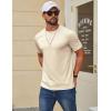 imageCOOFANDY Mens T Shirt Short Sleeve Cotton Blend TShirts Crew Neck Casual Summer Basic Tee ShirtsWarm Taupe