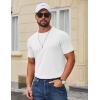 imageCOOFANDY Mens T Shirt Short Sleeve Cotton Blend TShirts Crew Neck Casual Summer Basic Tee ShirtsWhite