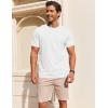 imageCOOFANDY Mens T Shirt Short Sleeve Cotton Blend TShirts Crew Neck Casual Summer Basic Tee ShirtsWhite