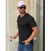 imageCOOFANDY Mens T Shirts 100 Cotton V Neck Tee Shirt Plain Short Sleeve Casual ShirtsBlack