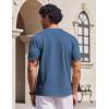 imageCOOFANDY Mens T Shirts 100 Cotton V Neck Tee Shirt Plain Short Sleeve Casual ShirtsDeep Blue