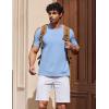 imageCOOFANDY Mens T Shirts 100 Cotton V Neck Tee Shirt Plain Short Sleeve Casual ShirtsLight Blue