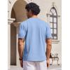 imageCOOFANDY Mens T Shirts 100 Cotton V Neck Tee Shirt Plain Short Sleeve Casual ShirtsLight Blue