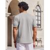 imageCOOFANDY Mens T Shirts 100 Cotton V Neck Tee Shirt Plain Short Sleeve Casual ShirtsLight Grey
