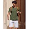 imageCOOFANDY Mens T Shirts 100 Cotton V Neck Tee Shirt Plain Short Sleeve Casual ShirtsOlive Green