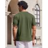 imageCOOFANDY Mens T Shirts 100 Cotton V Neck Tee Shirt Plain Short Sleeve Casual ShirtsOlive Green