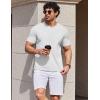 imageCOOFANDY Mens T Shirts 100 Cotton V Neck Tee Shirt Plain Short Sleeve Casual ShirtsWhite