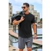 imageCOOFANDY Mens T Shirts Casual Short Sleeve Cotton Tee Shirts Hipster Hip Hop Longline TShirt Basic Summer TopsOne Piece All Black