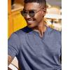 imageCOOFANDY Mens T Shirts Short Sleeve Casual V Neck TShirt Soft Notch Neck Tee Classic Plain Shirts1navy Blue