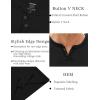 imageCOOFANDY Mens T Shirts Short Sleeve Casual V Neck TShirt Soft Notch Neck Tee Classic Plain ShirtsAll Black