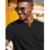 imageCOOFANDY Mens T Shirts Short Sleeve Casual V Neck TShirt Soft Notch Neck Tee Classic Plain ShirtsAll Black
