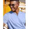 imageCOOFANDY Mens T Shirts Short Sleeve Casual V Neck TShirt Soft Notch Neck Tee Classic Plain ShirtsLight Blue