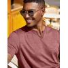 imageCOOFANDY Mens T Shirts Short Sleeve Casual V Neck TShirt Soft Notch Neck Tee Classic Plain ShirtsWine Red